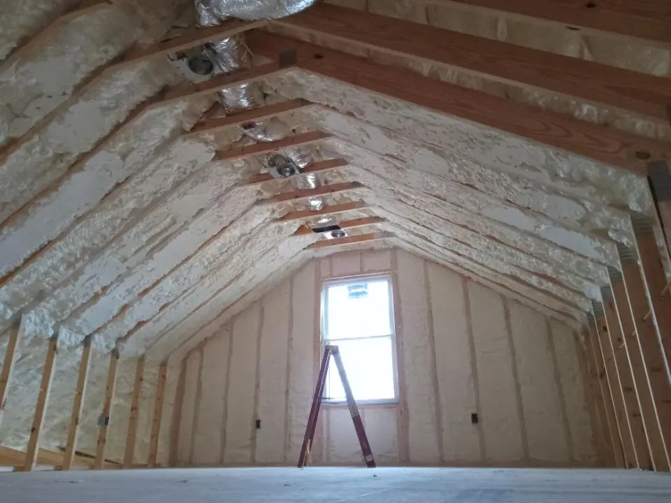 Spray foam roofing application for Crawl Space Insulation project in Shawnee